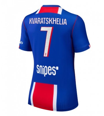 Paris Saint-Germain Khvicha Kvaratskhelia #7 Hjemmebanetrøje Dame 2026-27 Kortærmet Paris Saint-Germain Khvicha Kvaratskhelia #7 Hjemmebanetrøje Dame 2026-27 Kortærmet
